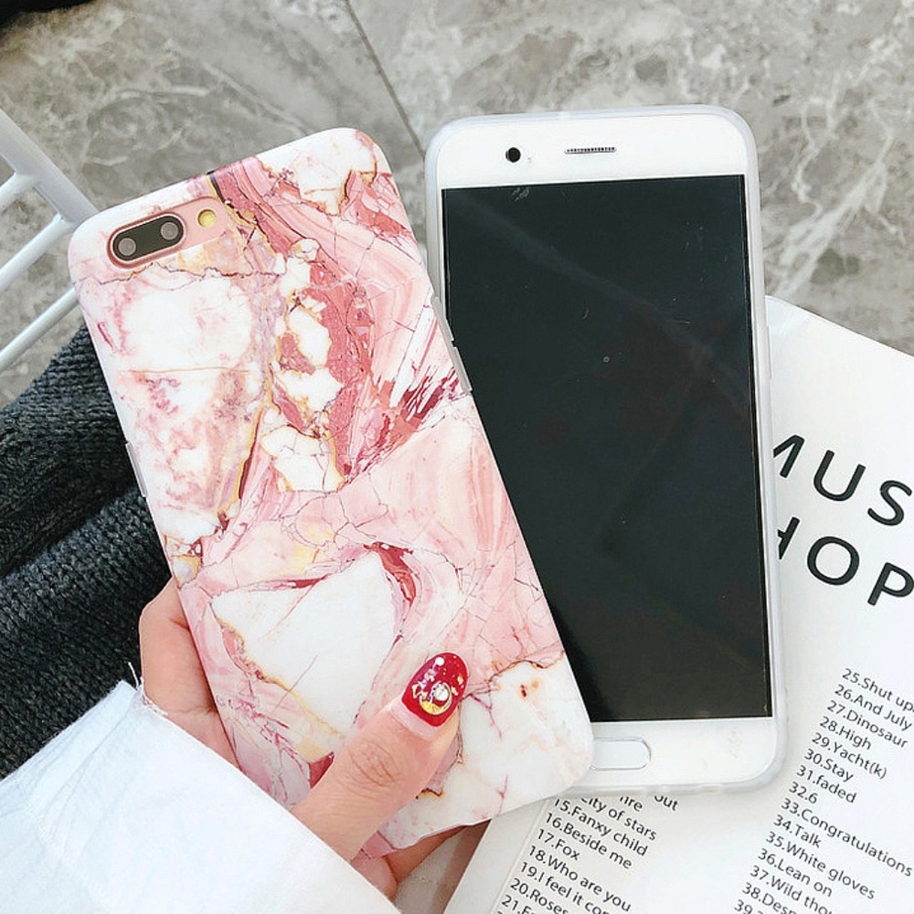 iPhone XR/XS/7/8/Plus ❤️ ins marble phone case